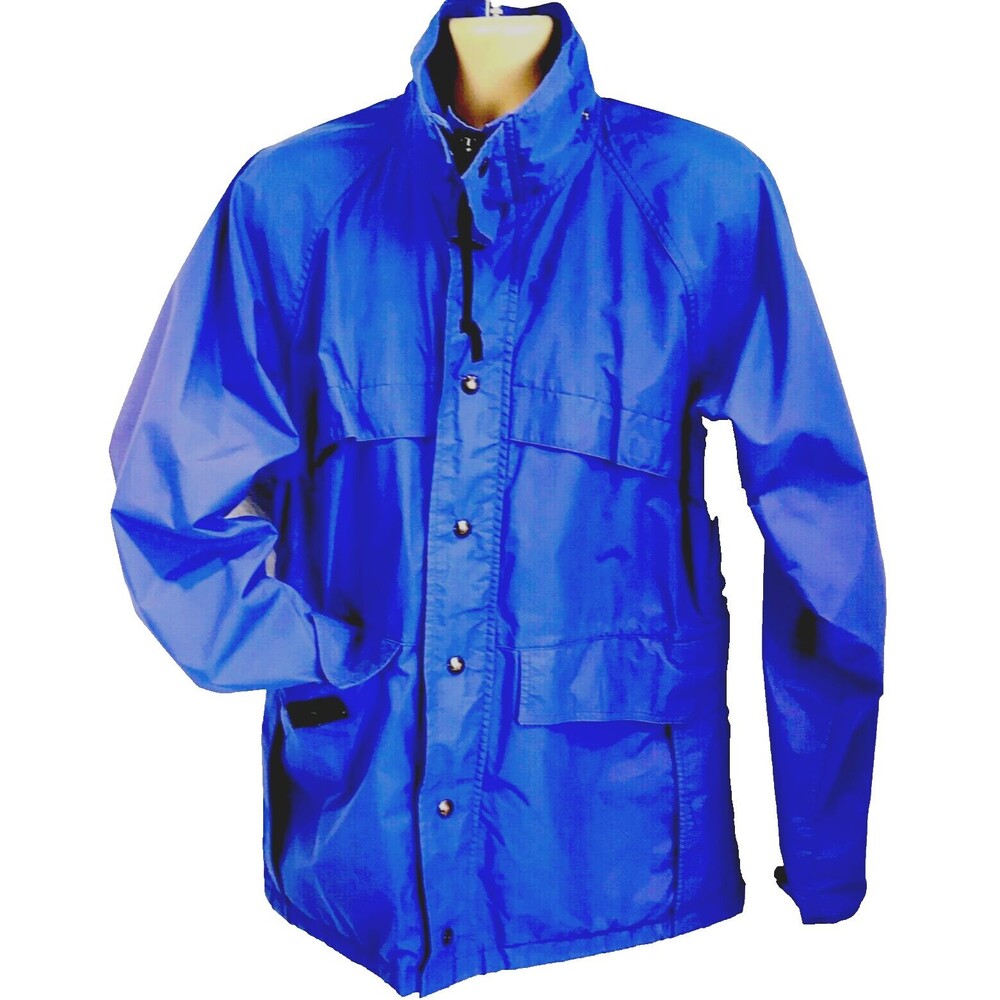 REI Vintage Jacket Goretex Waterproof Lined M Mens Blue Ski Anorak USA - No Hood